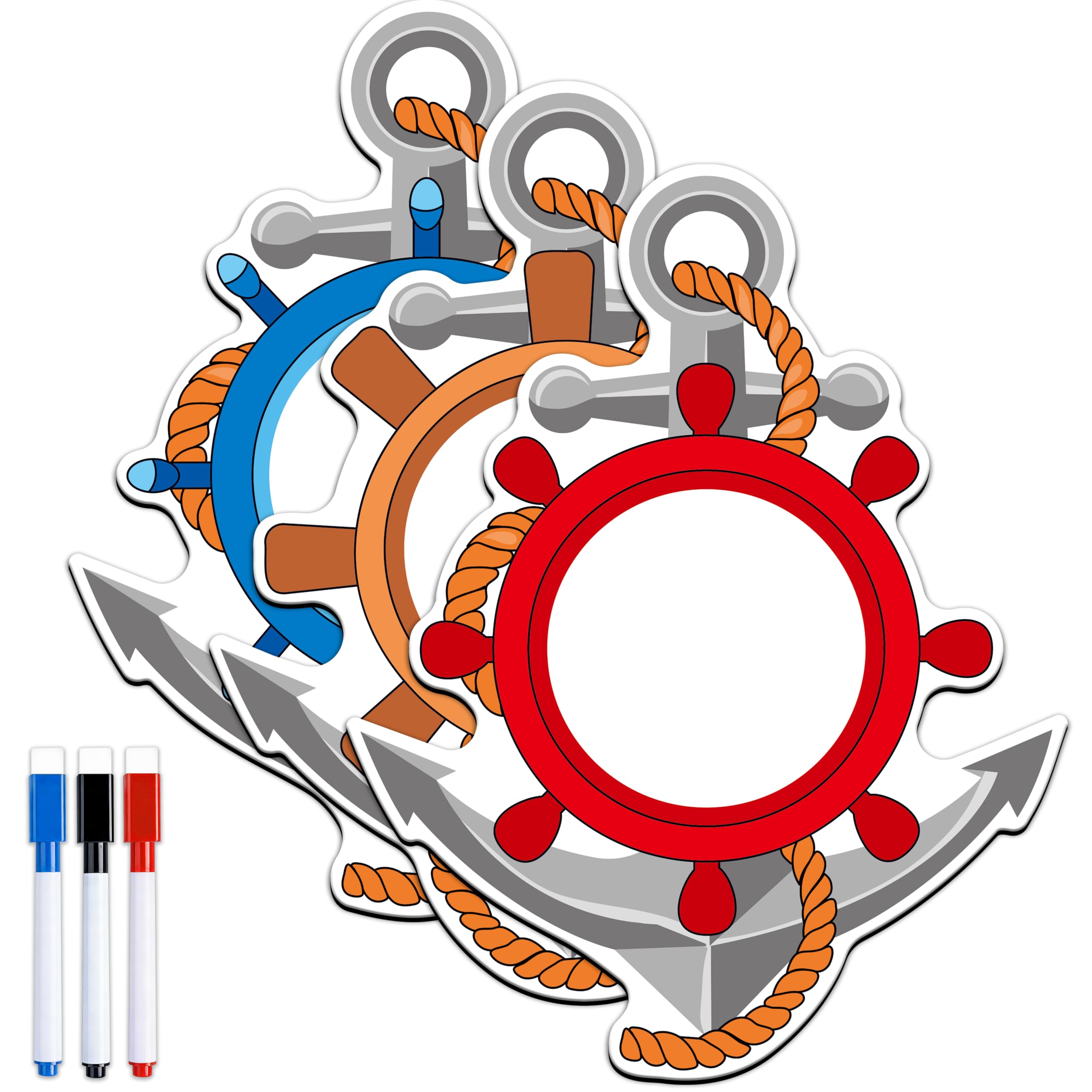 TEMU 3pcs Décorations Magnétiques de Porte de Croisière, Grand Format Autocollants Magnétiques Écrivables avec 3pcs Marqueurs, Décoration Étanche de