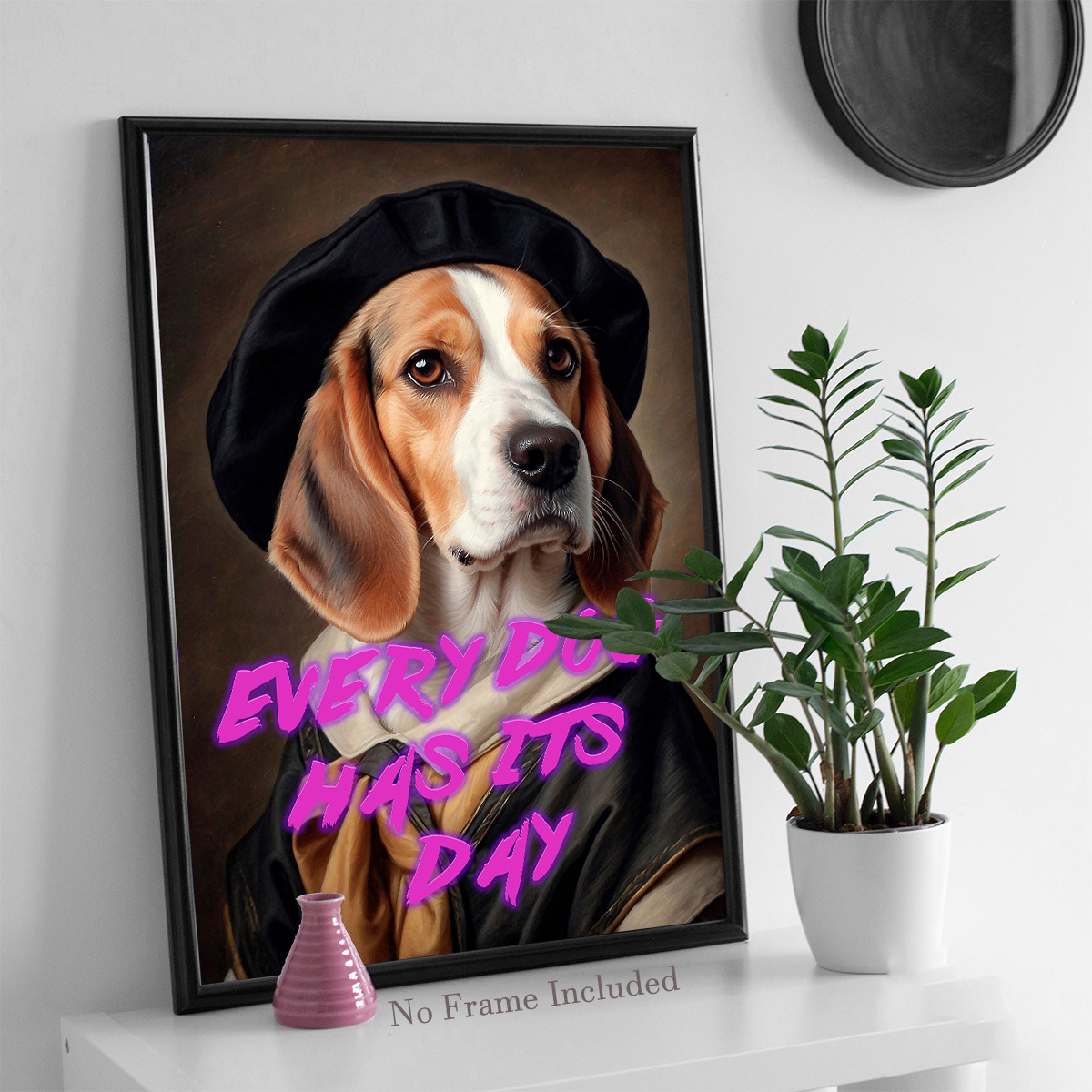 beagle dog victorian portrait canvas print whimsical Temu