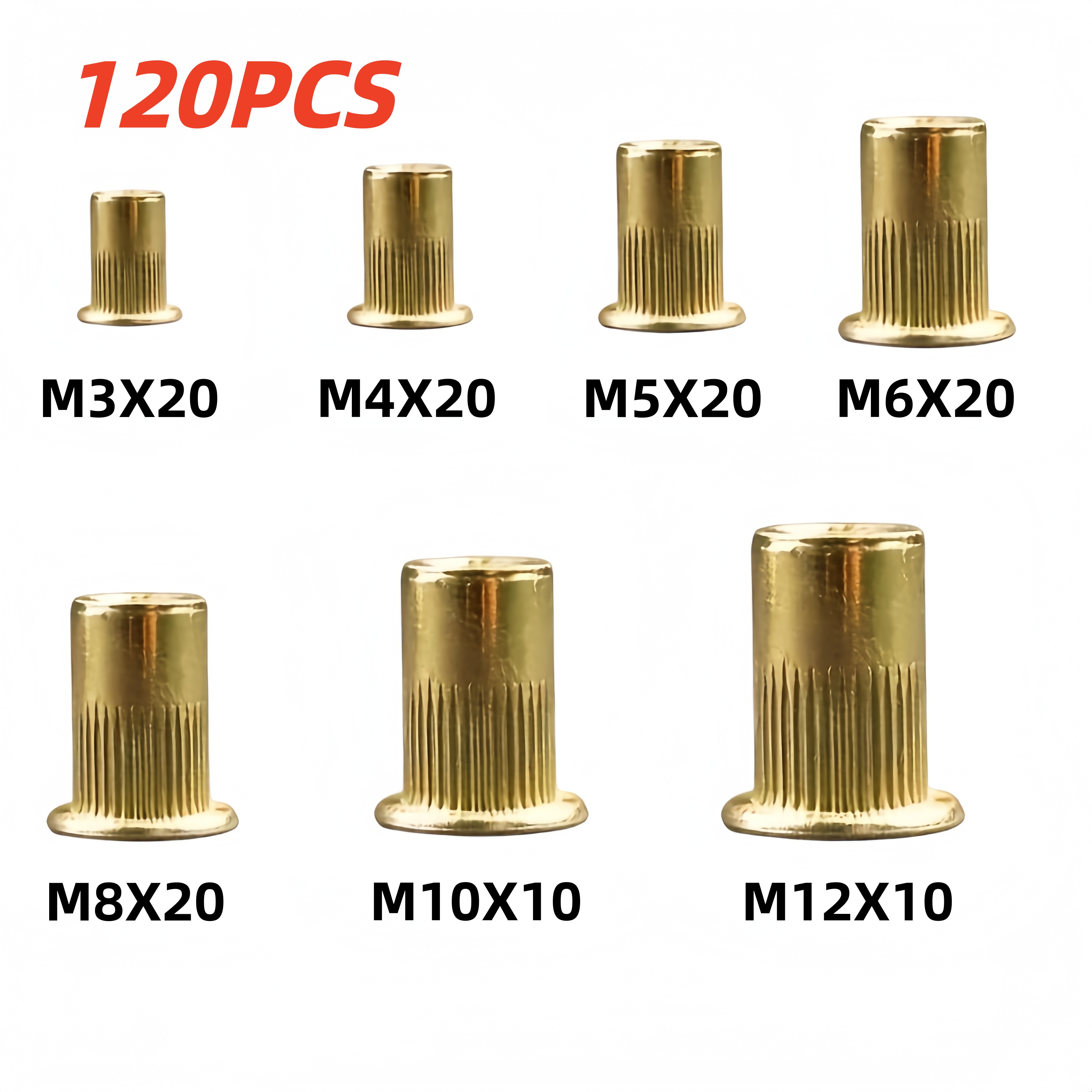 TEMU 120pcs Professional Rivet - For Metal, Home Diy Projects, Reliable Performance - Durable And Versatile For A Of Applications