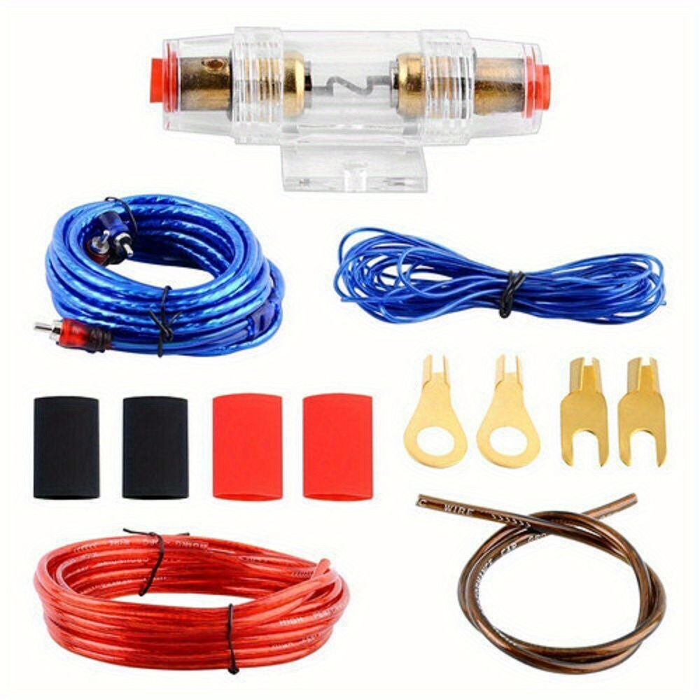 High Cable, Cable Amplifier Connection Cable Kit, Installation Plug Kit Blue, Without Battery