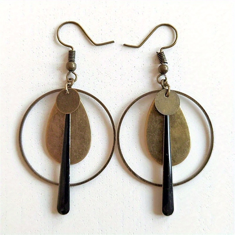 TEMU 2pcs Fashion Earrings, Vintage Earrings, Bohemian Earrings, Hollow Round Pendants, Fashion Jewelry, Christmas Jewelry, Christmas Gifts, Holiday