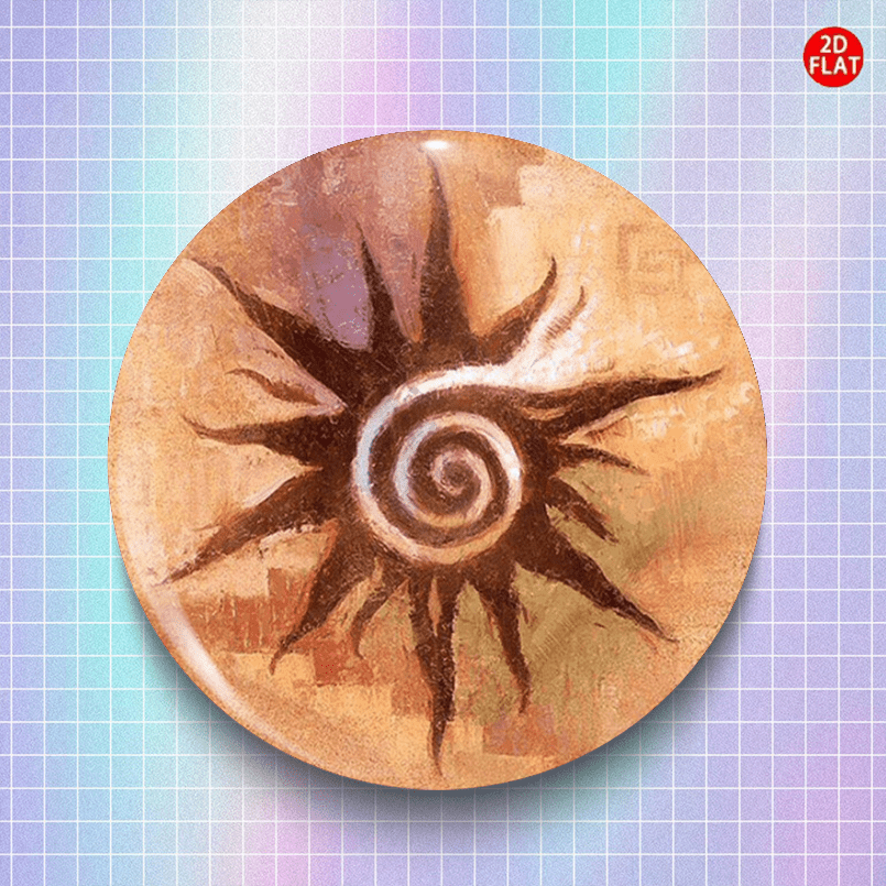 TEMU 2d Flat, (2d Flat) Spiral Fashion /pin/badge, With Jeans, Clothes, Backpacks, And Hats, Perfect For Collecting Small Accessories, Making It An