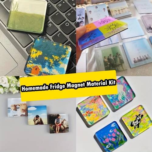 30pcs transparent acrylic refrigerator magnet diy kit magnetic photo frame fridge magnets handmade photo refrigerator magnets perfect gift for birthdays anniversaries mothers day fathers day teachers day decorative ornament