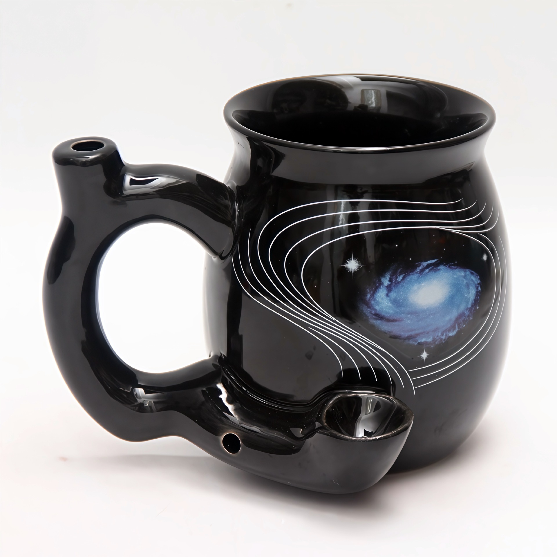 TEMU Creative Ceramic Pipe Mug Coffee Cup Office Trendy Beverage Cup