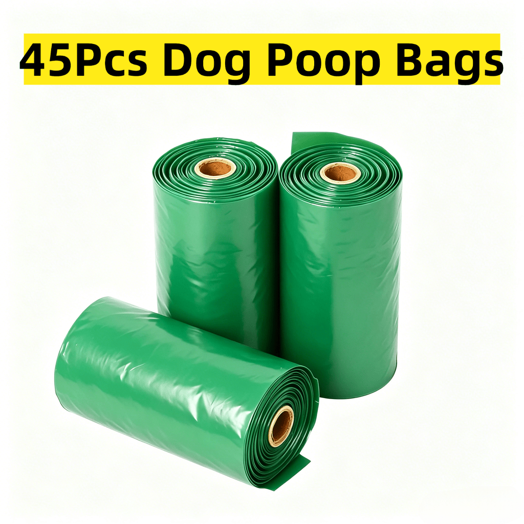 15 45pcs 1 3 rolls green scented dog   bag refill rolls extra thick heavy duty tear resistant pet waste bags leak proof portable disposable poo bags for small medium large dogs puppies cats kittens outdoor walking yard litter cleaning Product details 1