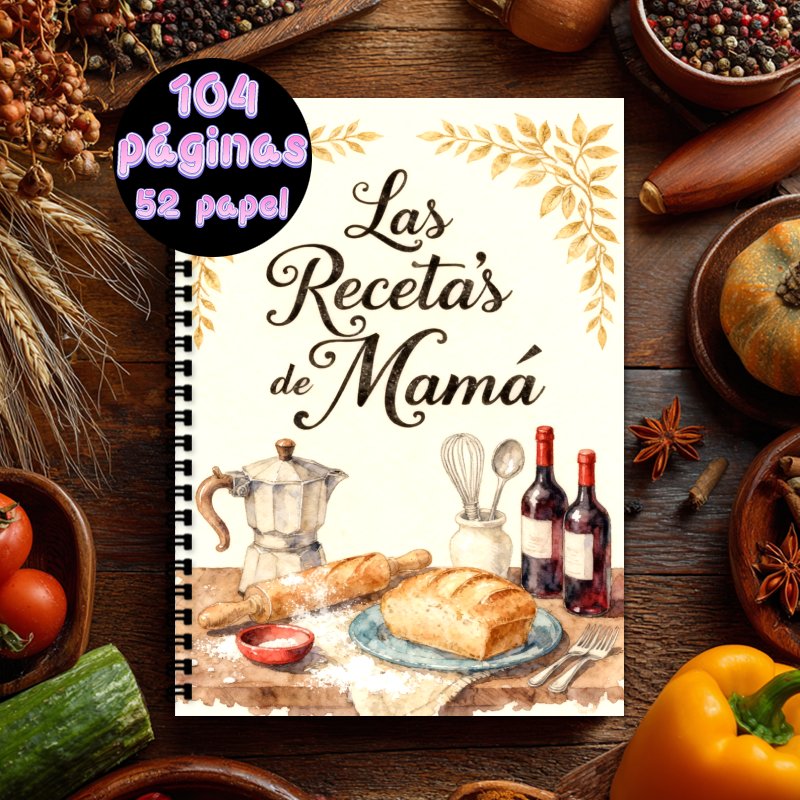 TEMU 1 pieza Cuaderno de recetas españolas de 21 cm x cm (A5) con tapas y encuadernación en , Libro de recetas A5 para hombres y mujeres (capacidad
