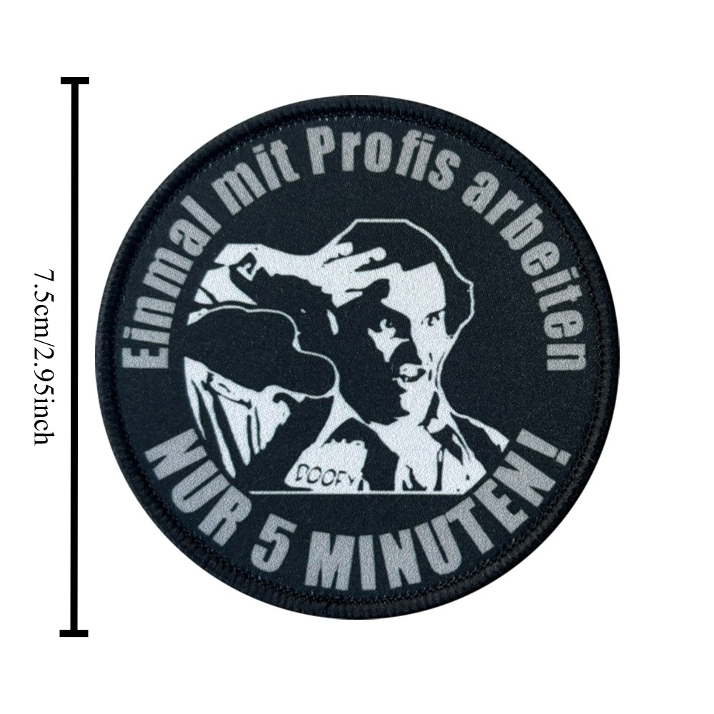 Minutes Officer Doofy Work With Professionals Fun Meme Patch Patches Hook Loop Fastener Sticker Badge For Backpack