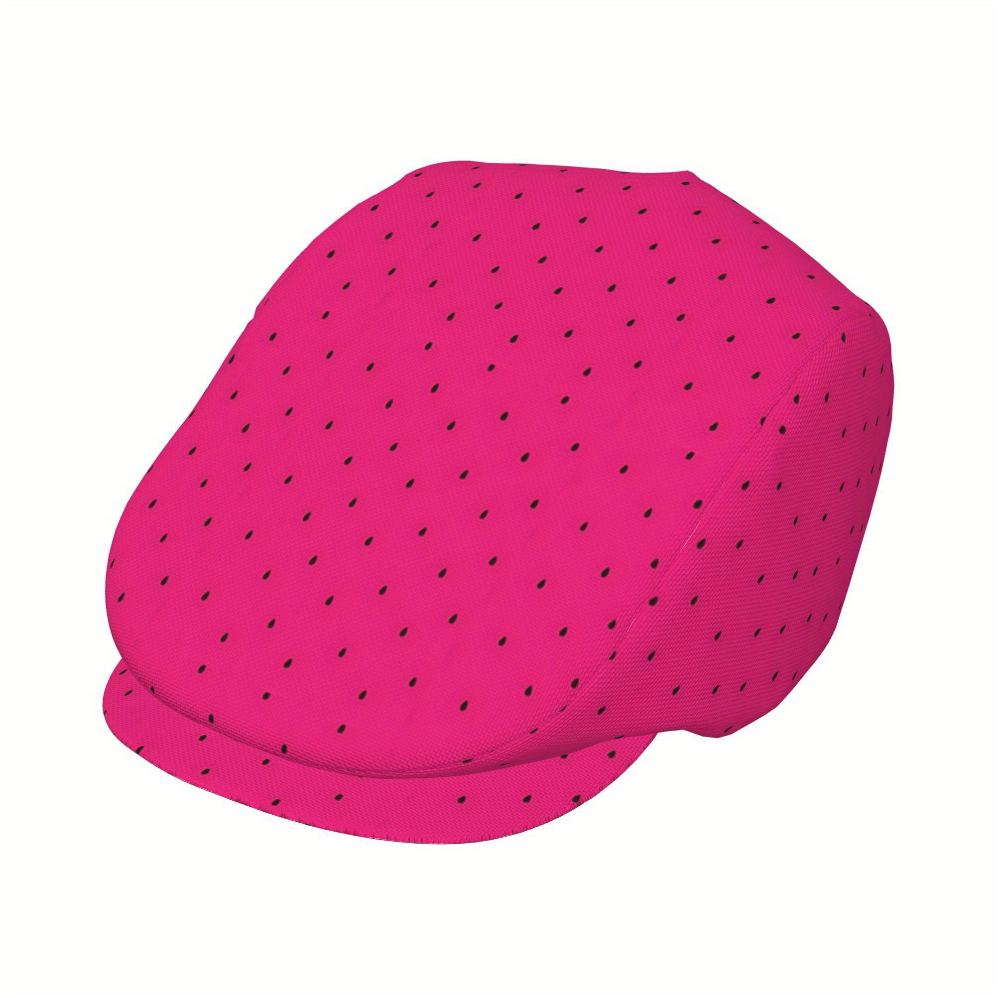 TEMU 1pc Foundation Drop Grid Pattern Full Face Print Beret Fashion Newsboy Unisex Golf Outdoor Activities Formal Occasions Fashion Must-have