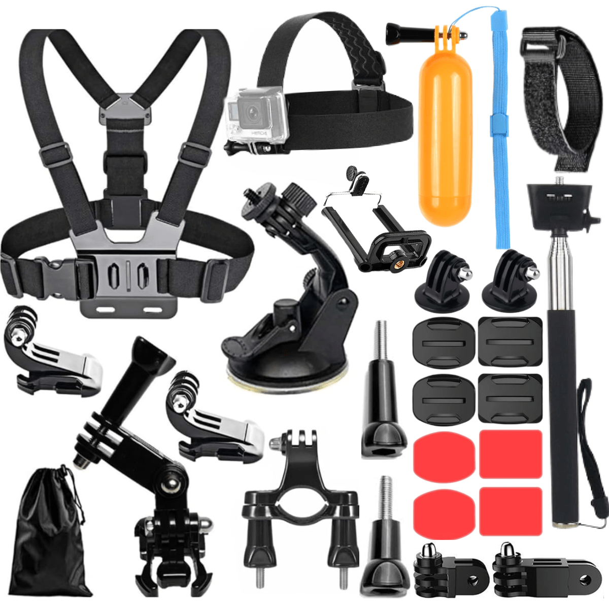 Image of 27 In 1 Action Camera Accessory Combo Kit -compatible With 1 X4, X3, X2, 1 R, X, For Ek7000/ Ek7000 Pro/brave 4/brave 7 Le/brave 7/brave 8/v50x/v50 Pro/v50 Elite