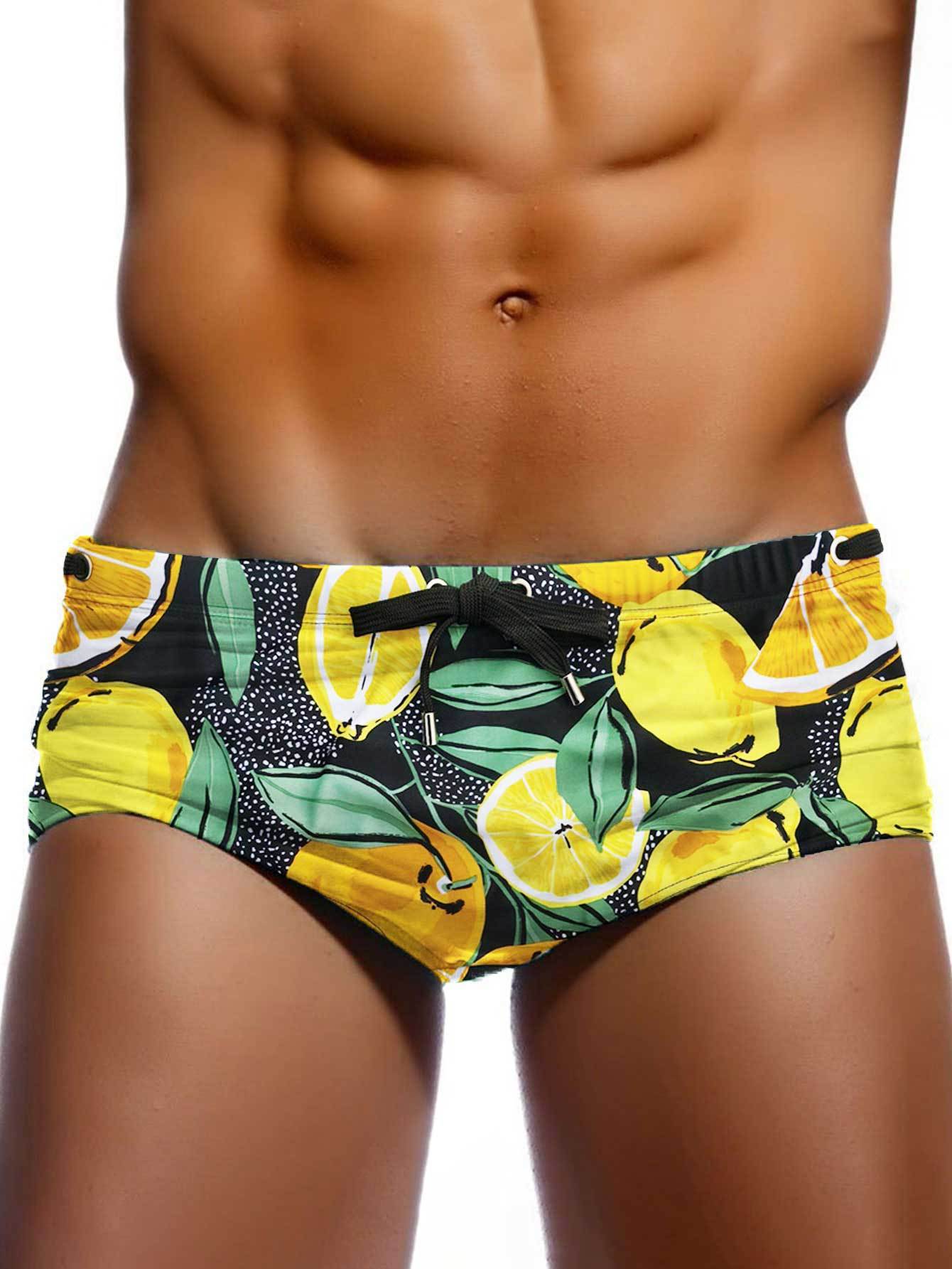 orange swimsuit men sold on Temu United States