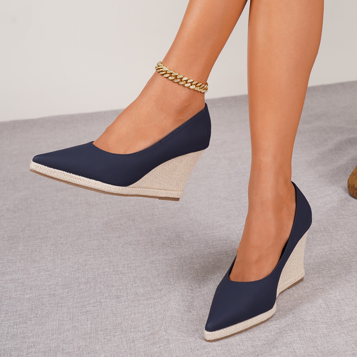 Pointed-toe Flat Shoes For Women, Suitable For Daily Summer , Walking, Shopping, And Commuting; Women's Wedge-heeled Platform Casual Shoes, Women Shoes