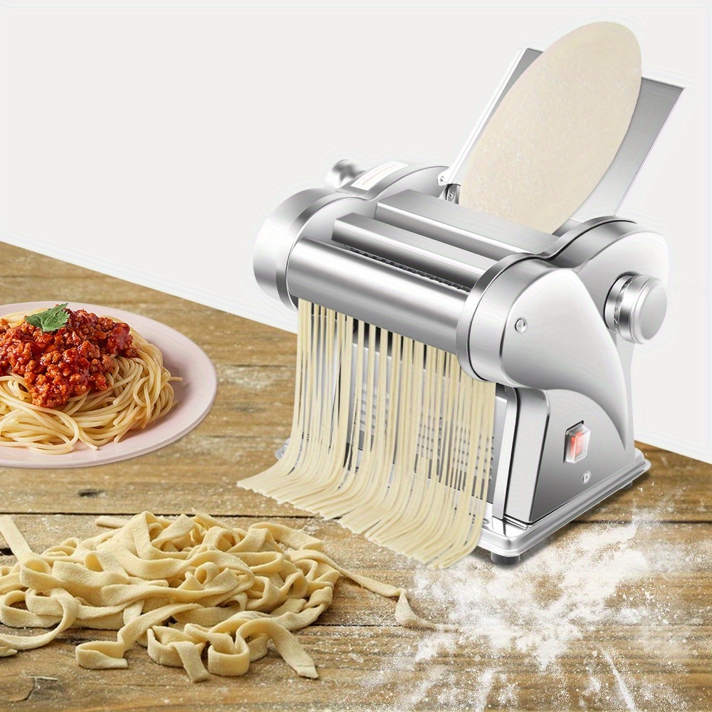 TEMU Electric Automatic Pasta Maker & Noodle Press - Stainless Steel Dough Machine With Adjustable Thickness, Heavy-duty For /commercial Use Suitable