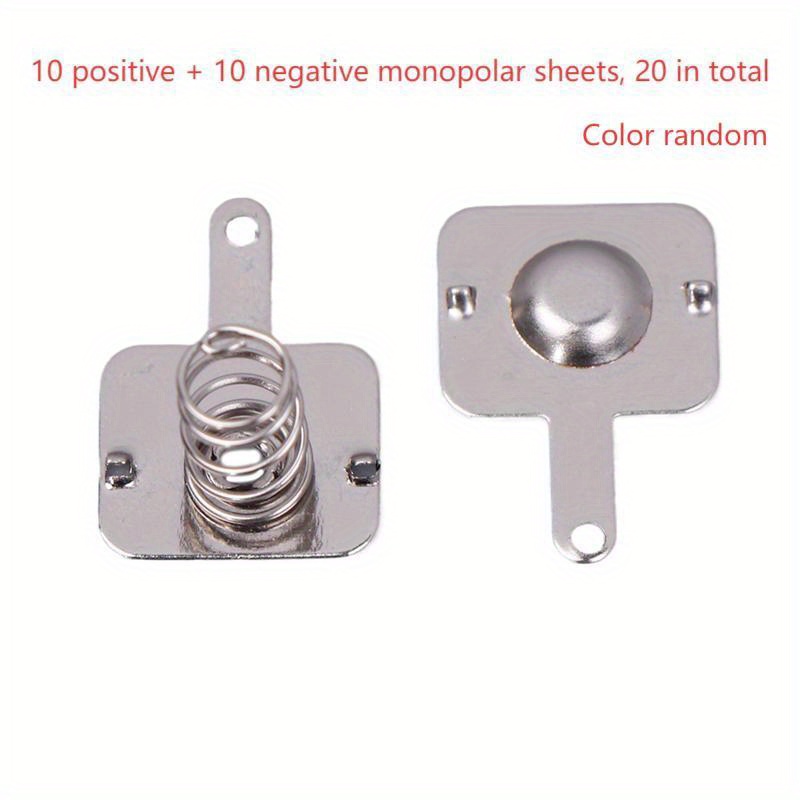 TEMU Lot de 20 accessoires de bricolage, feuille de contact à ressort pour batterie 18650, boîtier de batterie, style simple, polarité positive et