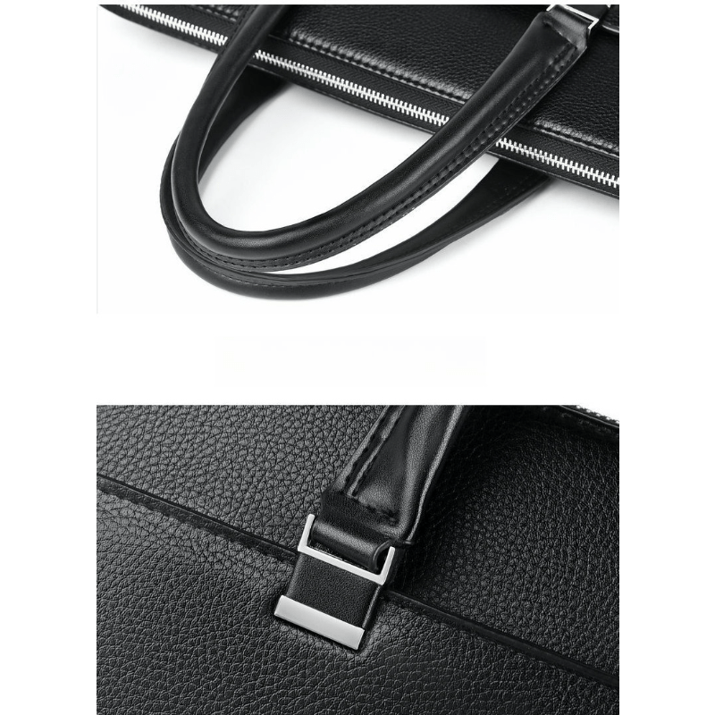 Men's Large Capacity PU Leather Briefcase for Work