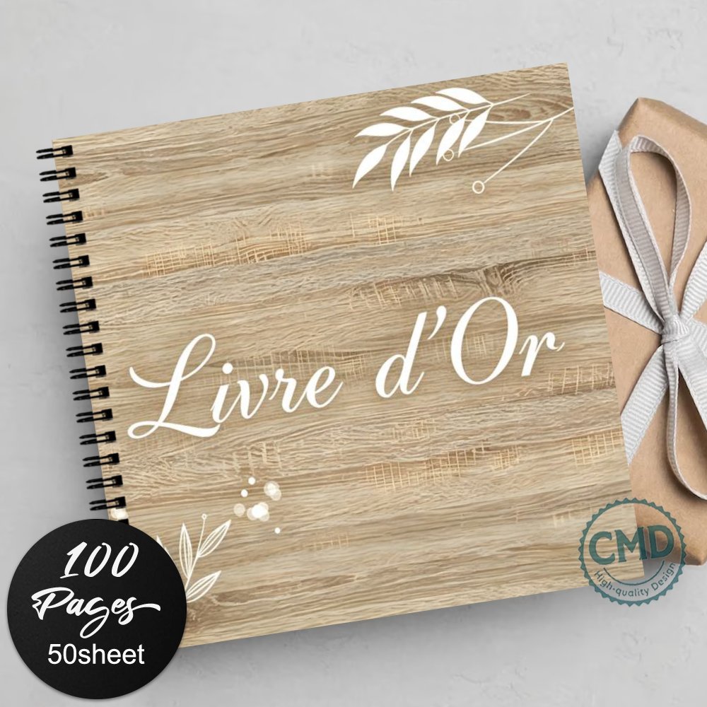 TEMU 1 pièce CMD 'or d'invités de mariage et de réception vintage - Lettre 'Or adaptée aux , anniversaires, réceptions, livre en papier avec motif