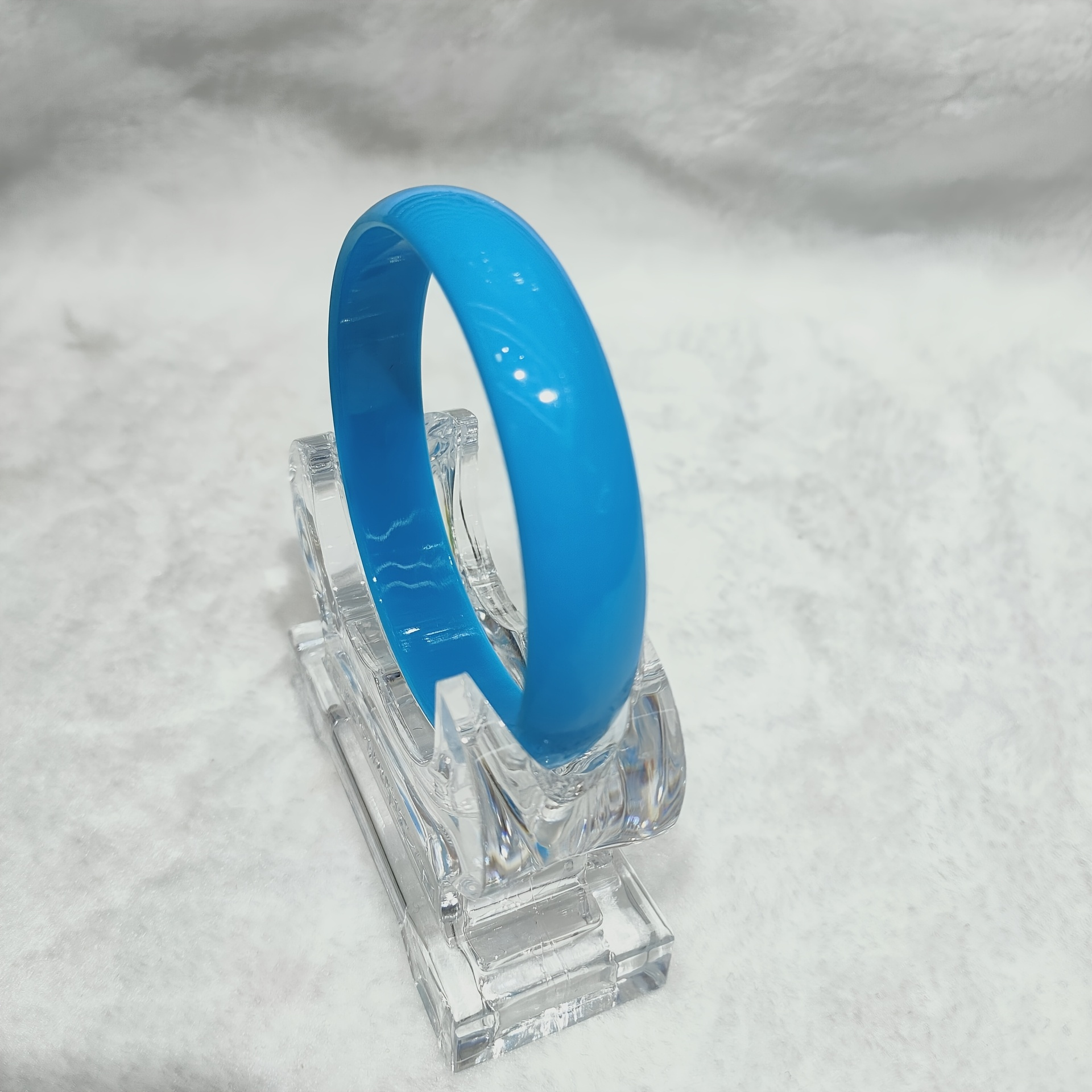 5pcs Vibrant Multicolor Resin Bracelets Set, Casual Gifting
