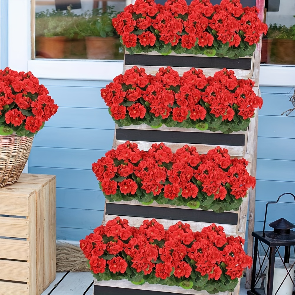 knstliche geranieblumen uv bestndige stoff - Temu Germany