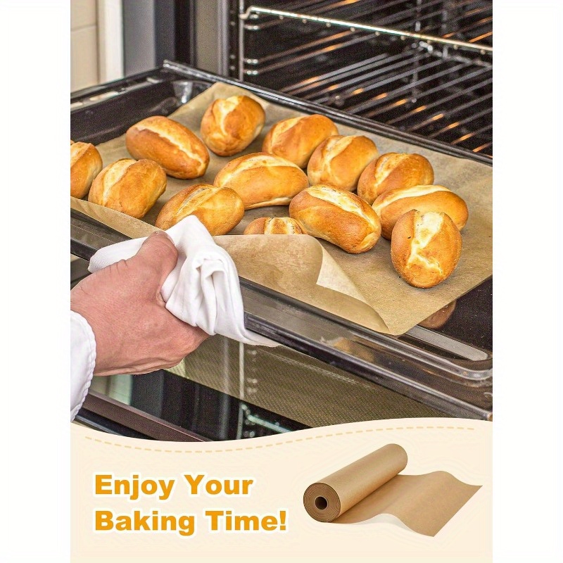 parchment paper roll for baking 15  242ft 300 sq. ft nonstick baking paper sheets with slide cutter heavy duty extra long for kitchen baking cooking grilling steaming unbleached, kitchen baking essential, baking sheet liner, unbleached parchment sheets, heavy duty parchment, tear-resistant sheets, food-grade coating, meal prep  , professional Product details 2