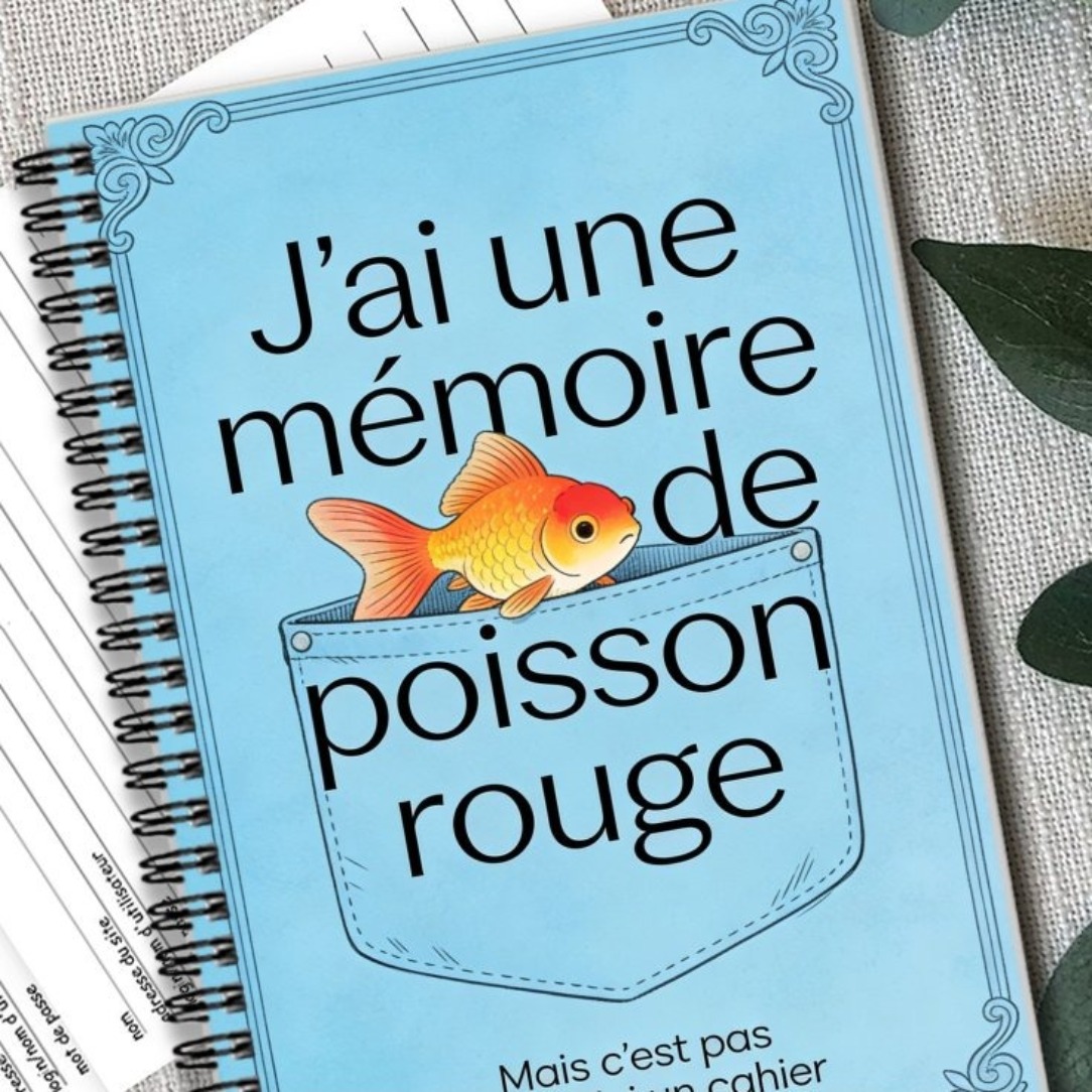 TEMU Bloc-notes de papeterie pour cadeau maman/papa : 1 cahier à spirale, livre de de passe de style français, carnet de de de passe pour adultes et