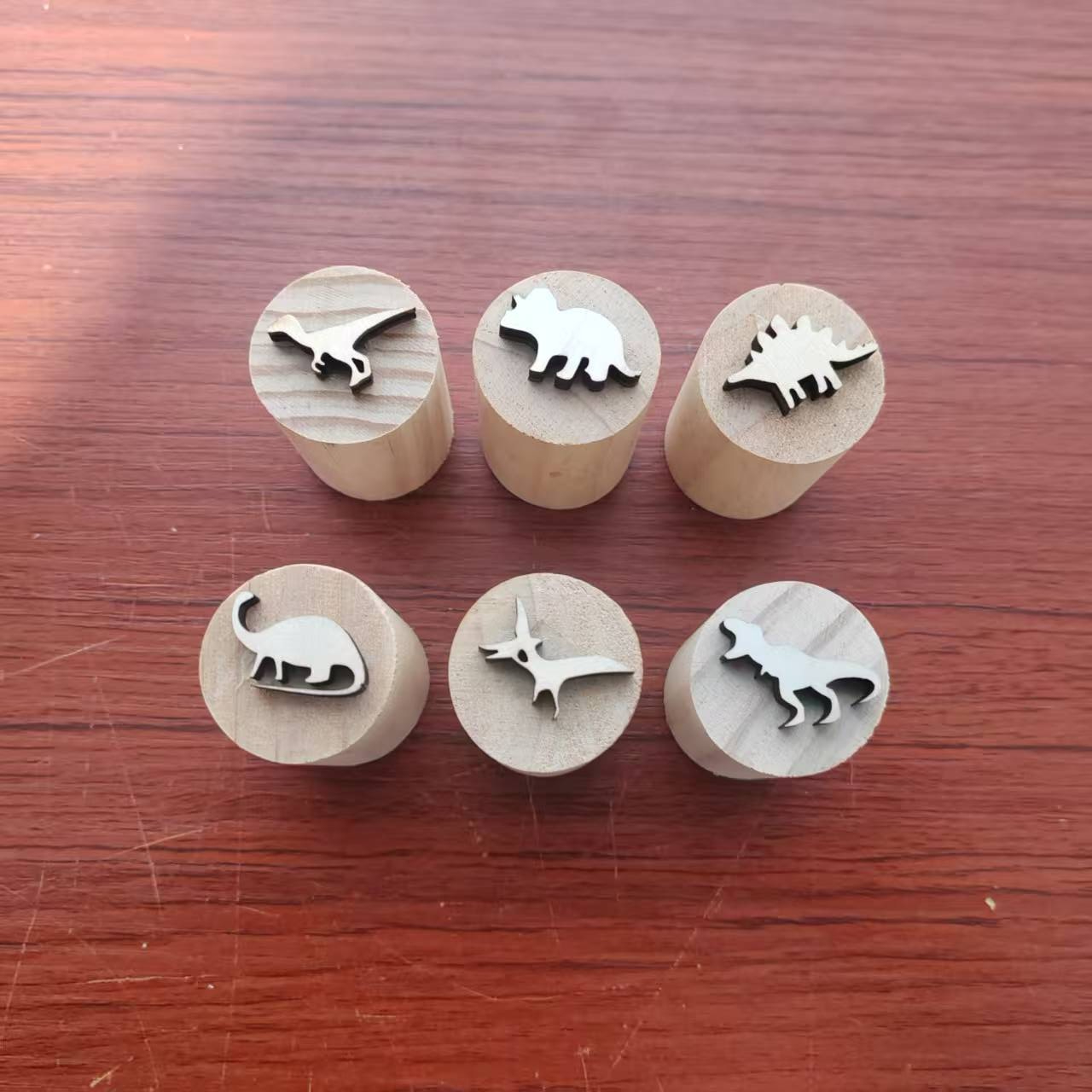 E-shop 6 Stk. handgefertigte , kompatibel für DIY-Bastelarbeiten – geeignet für Dinosaurier- & Flugsaurier-Stempel, Stempel für Scrapbooking,