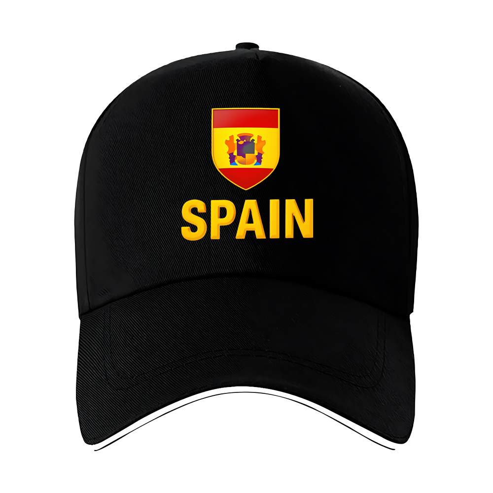 TEMU Gorra de béisbol estampada con de armas de España, , 1 pieza, unisex, para todas , accesorio para la cabeza de española