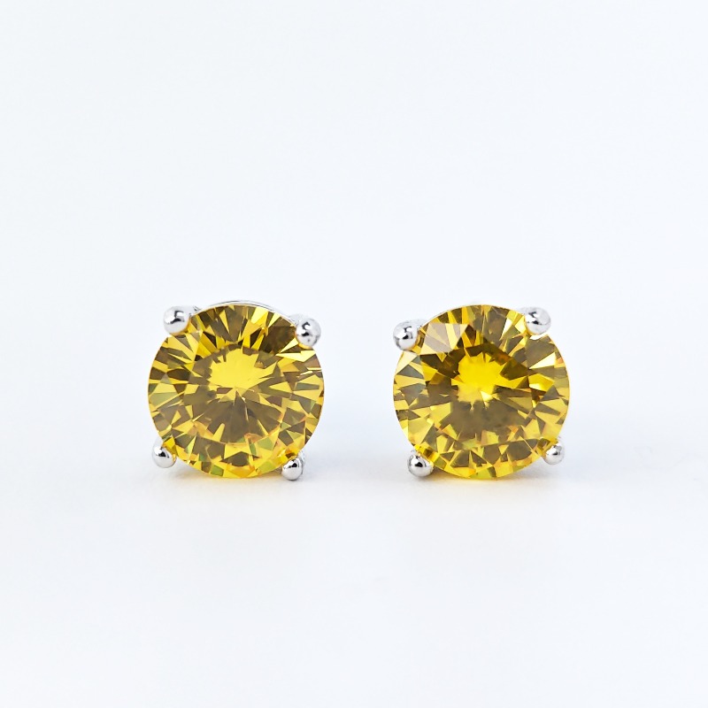 Dazzling 0.5/1/2/3 Carat 925 Silver Zircon Earrings for Daily Wear
