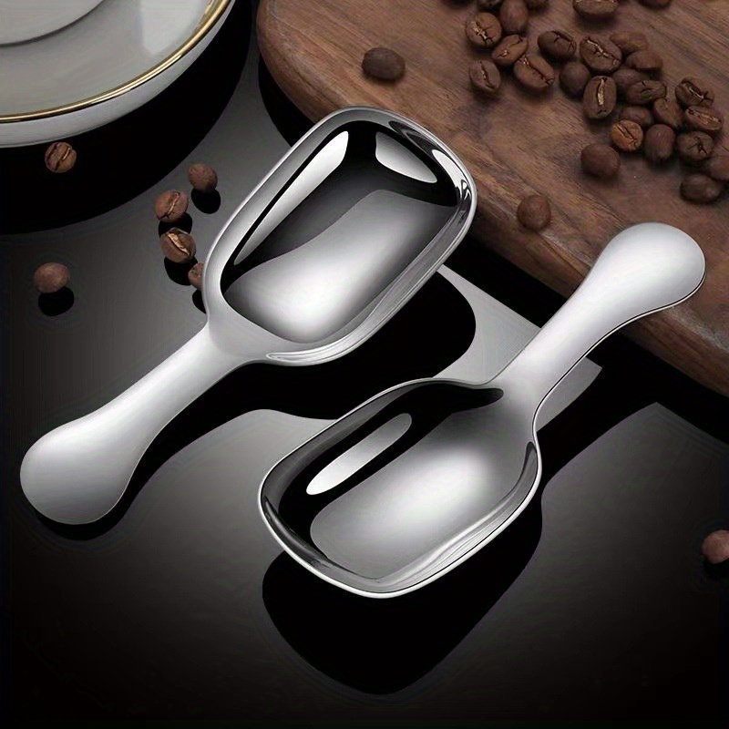 2pcs Premium Short - Handle 304 Stainless Steel Measuring Spoon Set - Perfect For Coffee, Tea (), With Deepened Design For Precise - Multipurpose Small Spoon