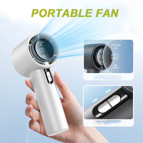 portable handheld fan powerful cooling with usb rechargeable travel outdoor fan gift for men and women suitable for desks bedrooms dorms and outdoor travel