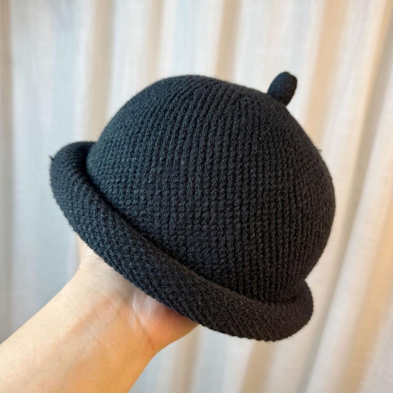 Image of 1pc Vintage Knitted Winter Hat - Warm And Breathable Round-top Hat, Suitable For Daily Wear, Outdoor Activities, Holidays, And As A Gift - Comfortable Knitted Hat, Suitable For All Weather , Hand Wash