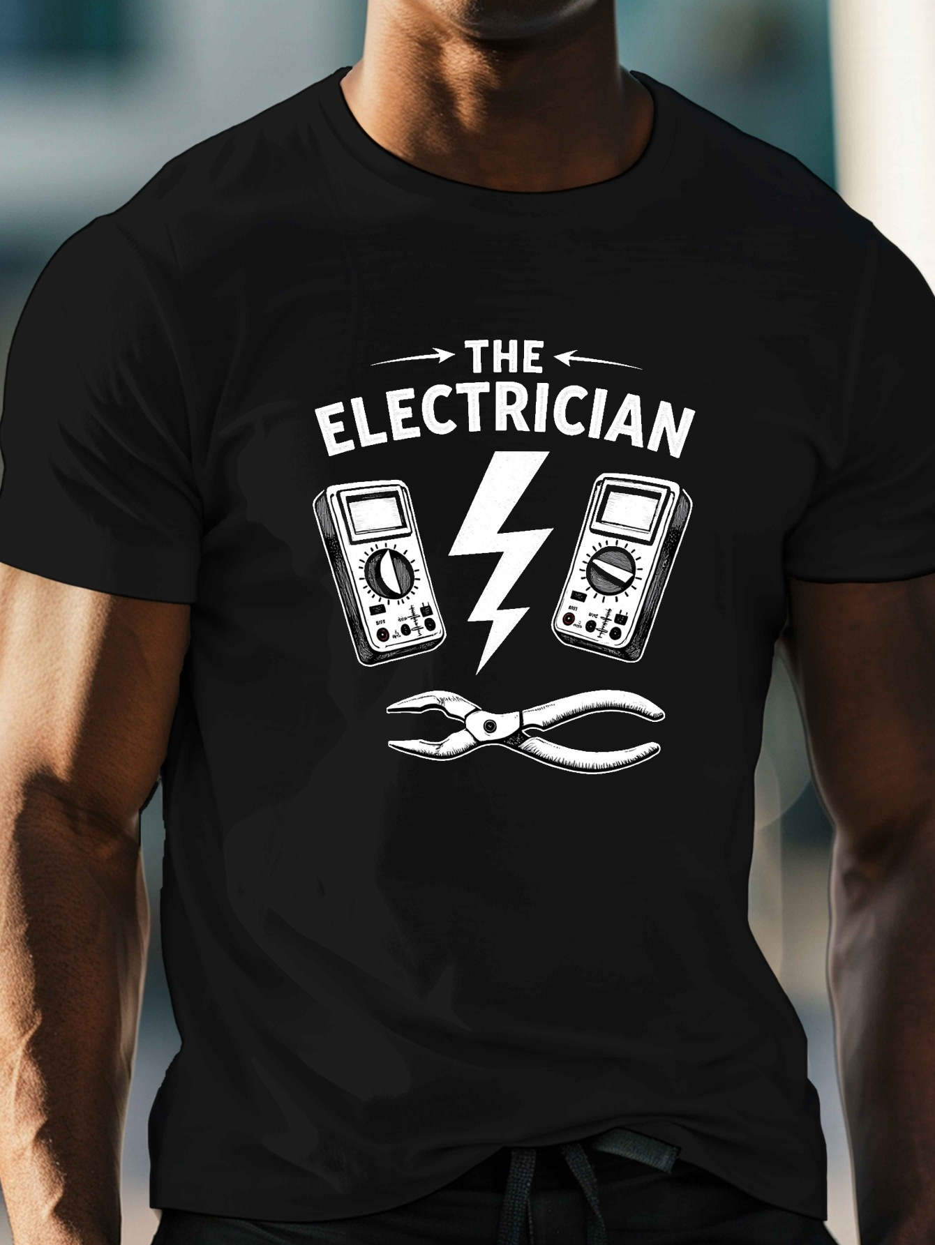 camiseta gráfica hombre electricista cuello Temu Ecuador