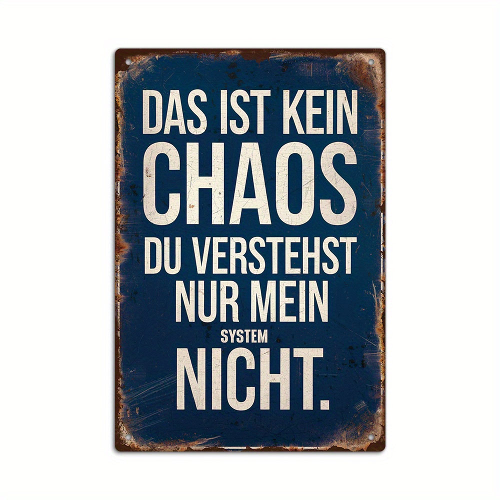 Image of Putuo Decor 1pc German Funny Sarcastic Quotes Vintage Metal Tin Sign, That's Not You Don't , Wall Art Decor For Home Farmhouse Office Studio Shop Bar Pub Cave Restaurant, Gift