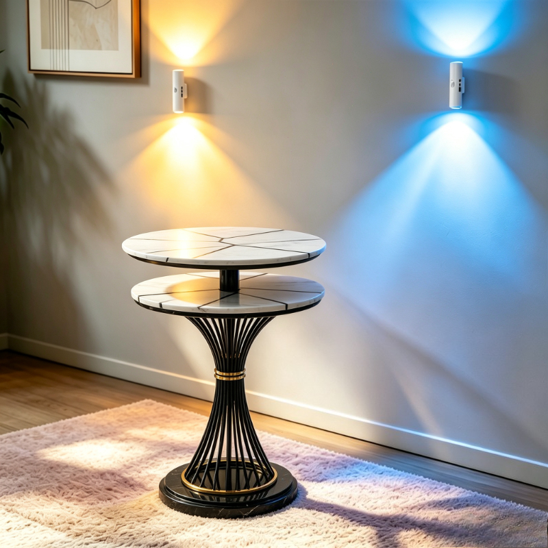TEMU Lampe Murale à Capteur Oeil de Chat Tricolore et Multicolore, Module de Capteur Infrarouge Humain Intégré, Rechargeable par USB pour une