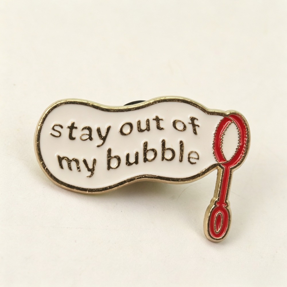 TEMU Cute Stay Enamel Badge Wand Design Metal Badge Personality Statement Decor For Jackets Backpacks Hats Lovely Fashion Accessory Unique Novelty