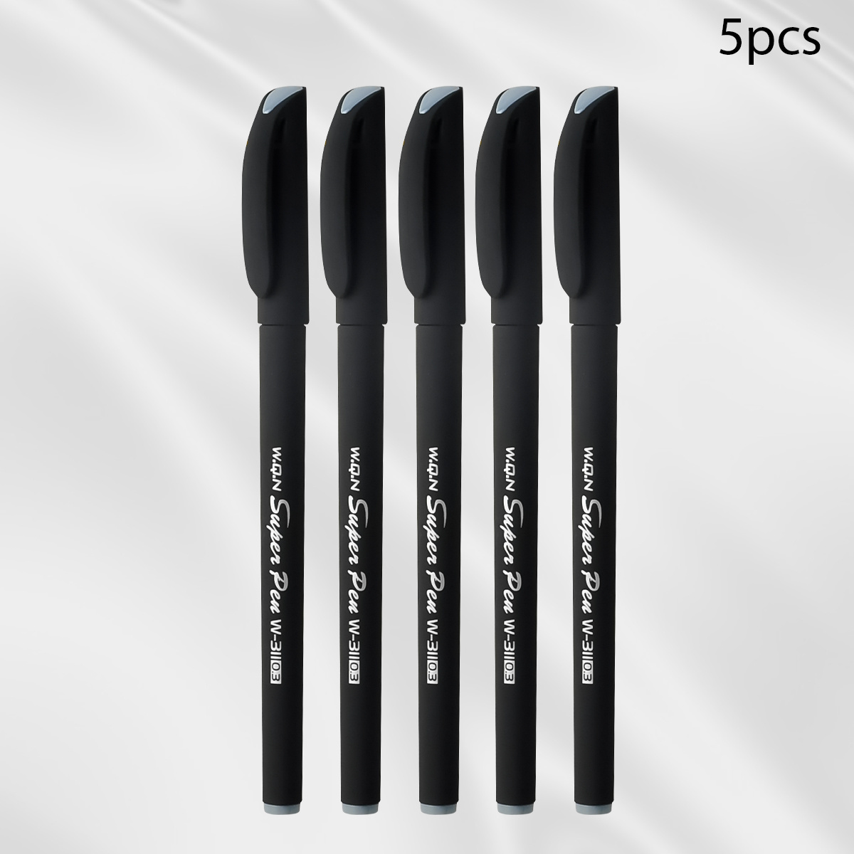 TEMU WQN 5 pezzi 0.3Mm Penne Gel Nere a Punta Fine, Scrittura Senza Incollamento, Flusso Potente, Penne per Scrittura Quotidiana, Penne per Esercizi,