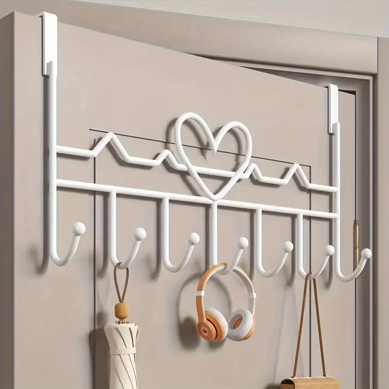 TEMU Over The Door Hook, Over Door Towel Rack, Over Door Coat Rack, Door Hanger Hook. Clothes, Belt, Hat, Behind Back Of Bathroom, Towel Hanger 7