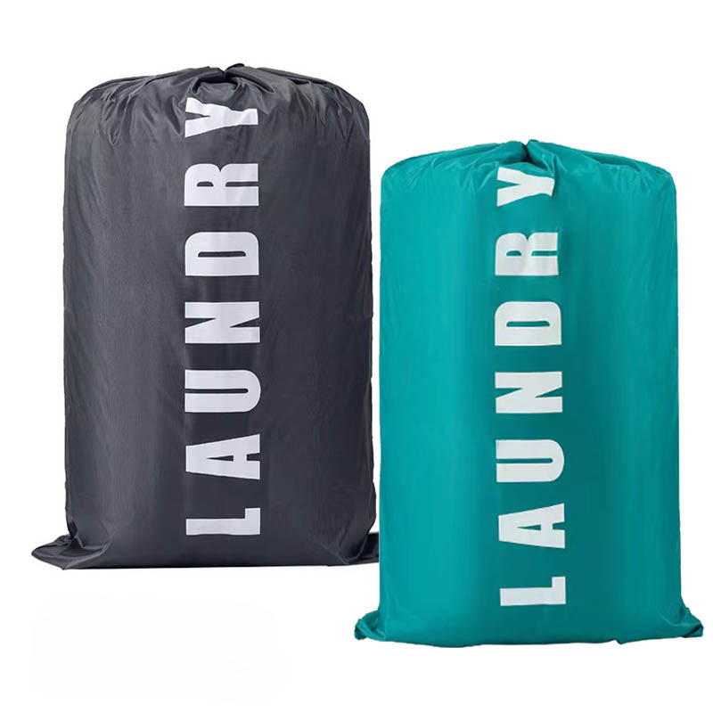 bag for storing clothes with a drawstring closure for dirty laundry laundry bags