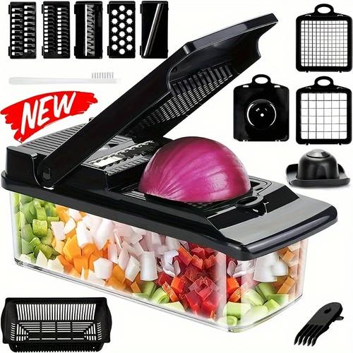 a manual slicer with from stainless steel designed for slicing household fruits vegetables onions and potatoes as well as for separating and cutting vegetables it serves as a useful kitchen tool and a great holiday g