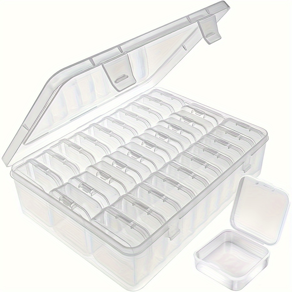adjustable transparent plastic storage box small container durable multi functional   rectangle shape lockable with   closure made of plastic for beads jewelry handicrafts jewelry boxes Product details 2