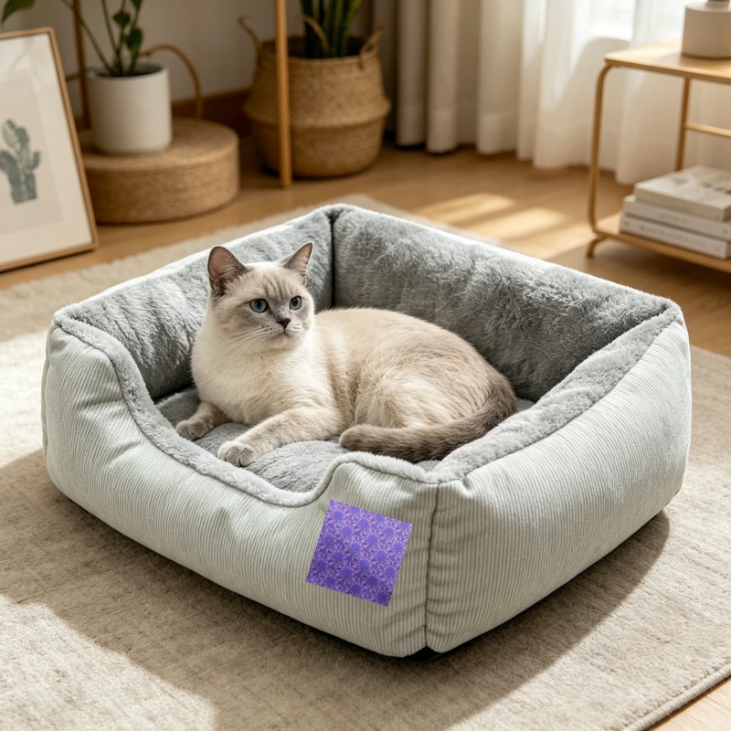 TEMU Cozy Plush Dog Bed - Polyester Fiber Pet Sofa - For Pets, Enclosure, Non-slip Bottom, Small Dogs And Cats Winter Nest, Thickened Warm Sofa Bed,