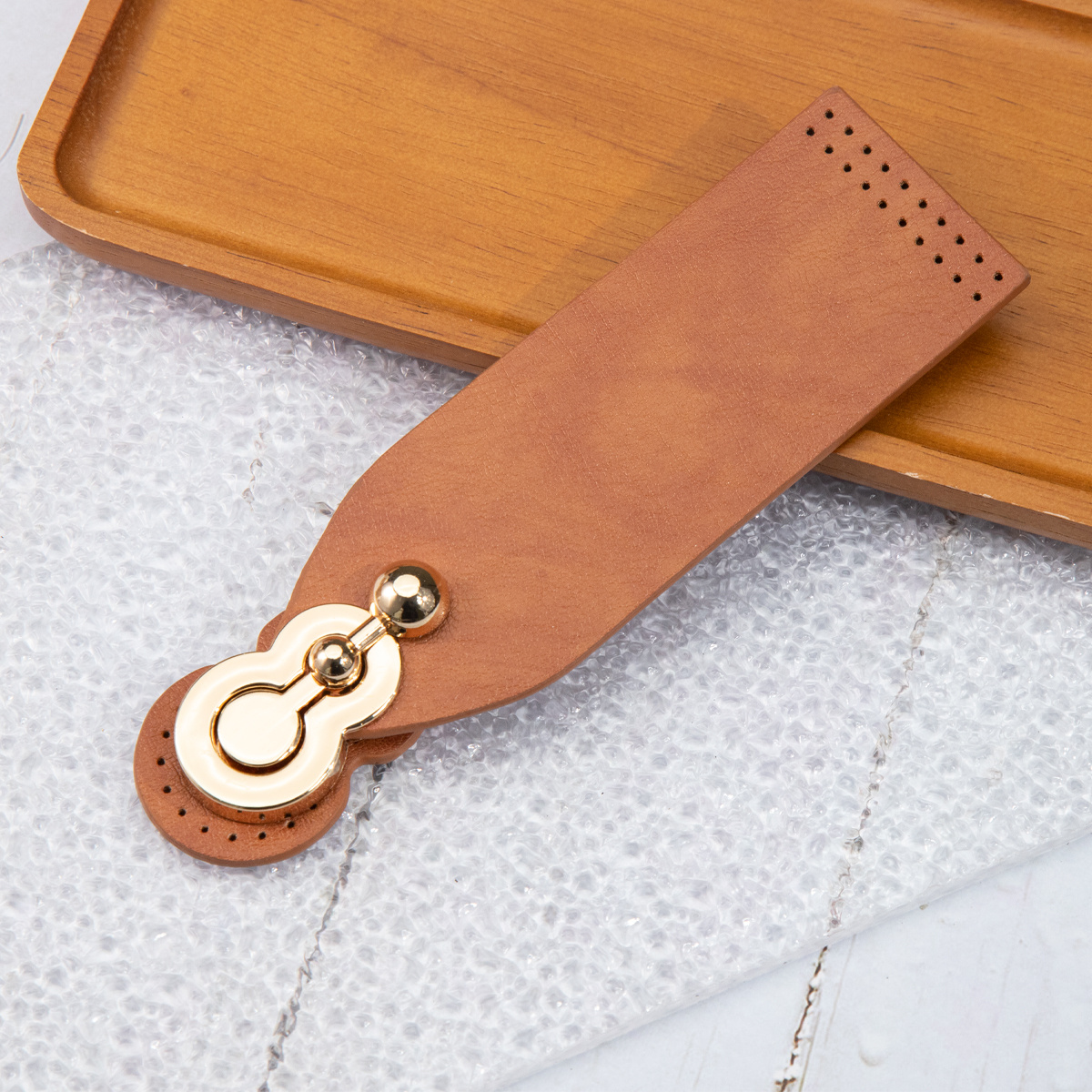 TEMU 1pc Premium 8-shape Pu Leather Bag Clasp With , Fashion Versatile Bag Cover Replacement For Handbag Tote Diy, 5 Colors , Diy Wallet Making