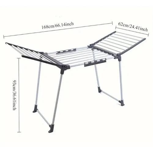 hochbelastbarer, faltbarer wäscheständer, zubehör für die wäscheorganisation zu hause, höhenverstellbar, möwenflügel, platzsparend, , , großes fassungsvermögen, praktisches wäschetrocknungswerkzeug für innenbereich, balkon, außenbereich, terrasse, wohnung, wohnheim, zufällige farbe