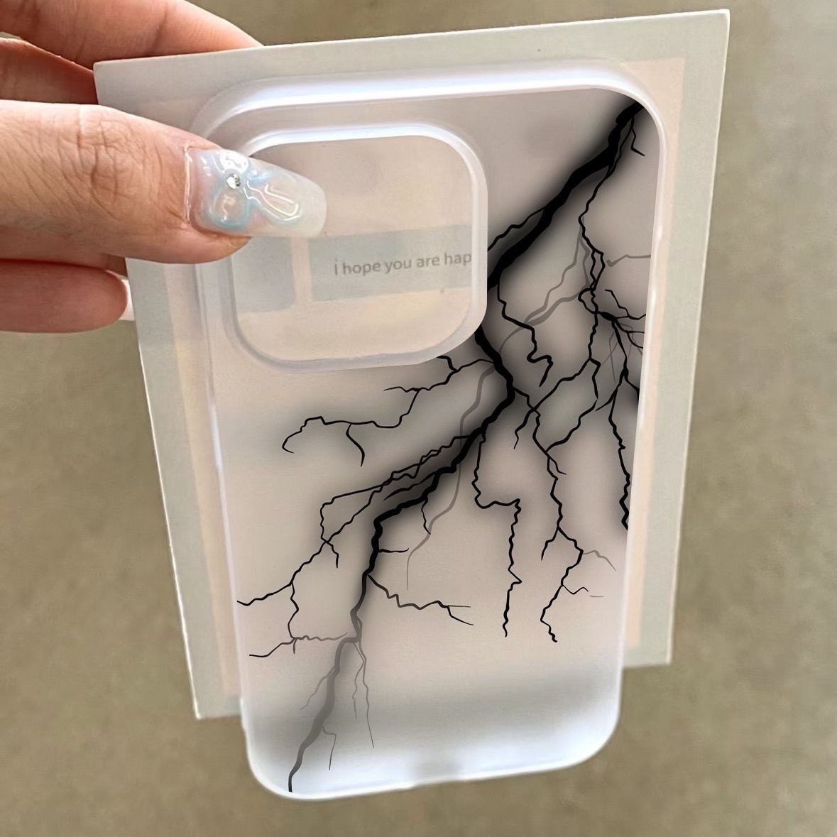 TEMU Phone Case: Pattern Transparent Frosted Phone Case, Suitable For Iphone 17/16/15/14/13/12//pro/. Instagram-style Protective Cover, Fashionable