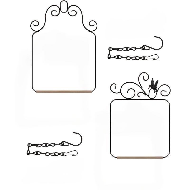 TEMU Hummingbird Swing And Perch Metal Frame 4pcs Set, Wild Bird Swing Outdoor Bird Perch With Wooden Pegs And Hanging Chain, Suitable For Indoor And