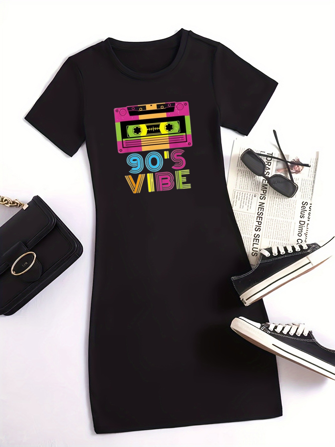 strapless open back dress Original Logo Side Knot T-Shirt Dress