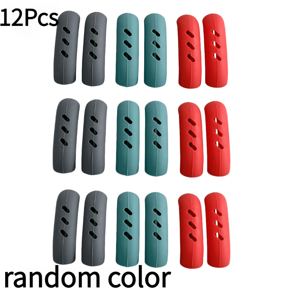 TEMU 12pcs Random Color Anti Scald Handle Cover, Suitable For Cooking And Camping, With A Cast Iron Pan For Stir Frying, And Is For Halloween,