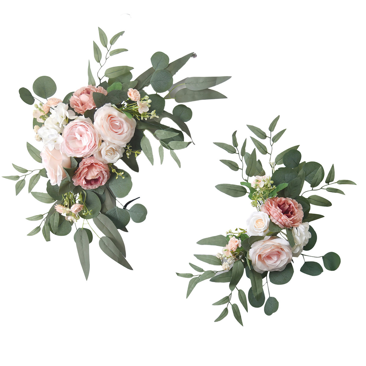 Image of Set Of 2 Flower Sets, As Floral Swags For Wedding Welcome Signs Wedding Receptions And Ceremony Spring Summer Decoration