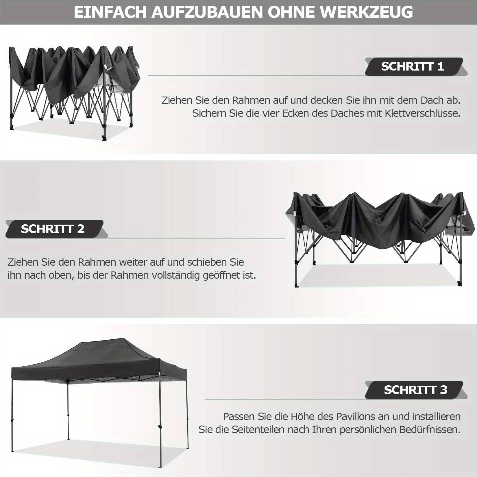 Partytent met afneembare zijwanden