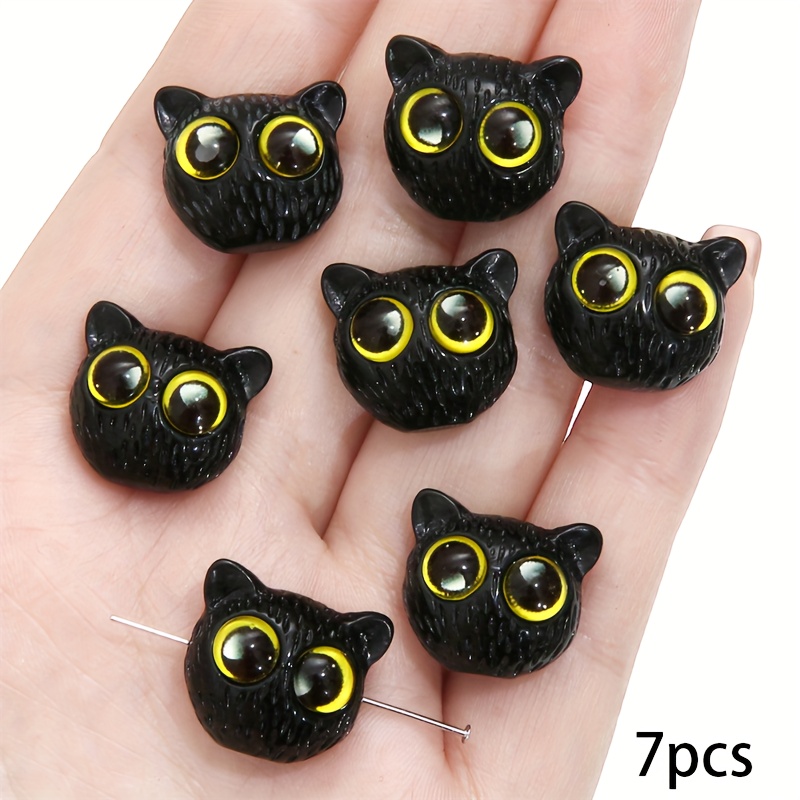 TEMU Perline di resina a forma di gattino con grandi , accessori per di braccialetti e collane.