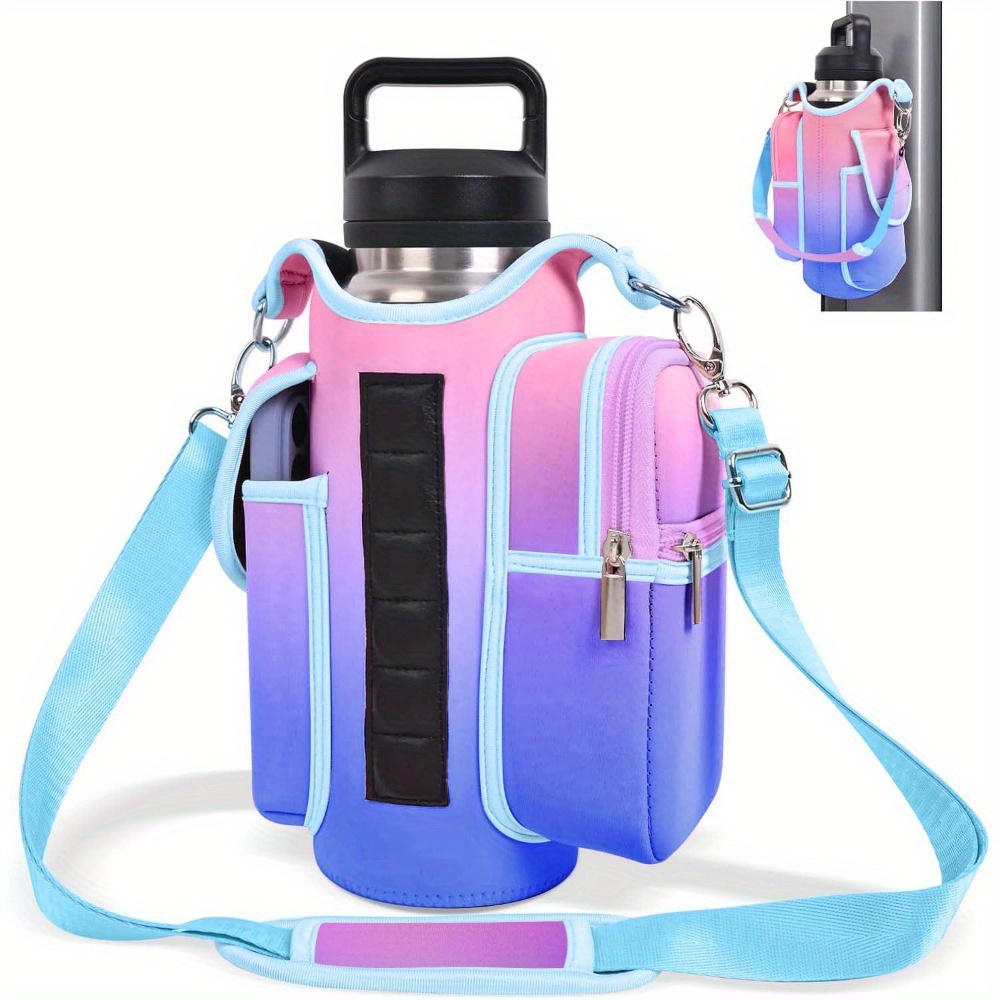 neoprene magnetic water bottle holder adjustable strap phone