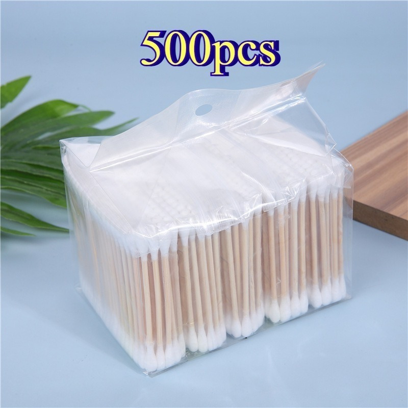 TEMU 2000/ 1000/ 500 Cotton Swabs, Used For Makeup Removal And Ear Cleaning, Personal Care And Household Products, Multifunctional Cotton Swabs.
